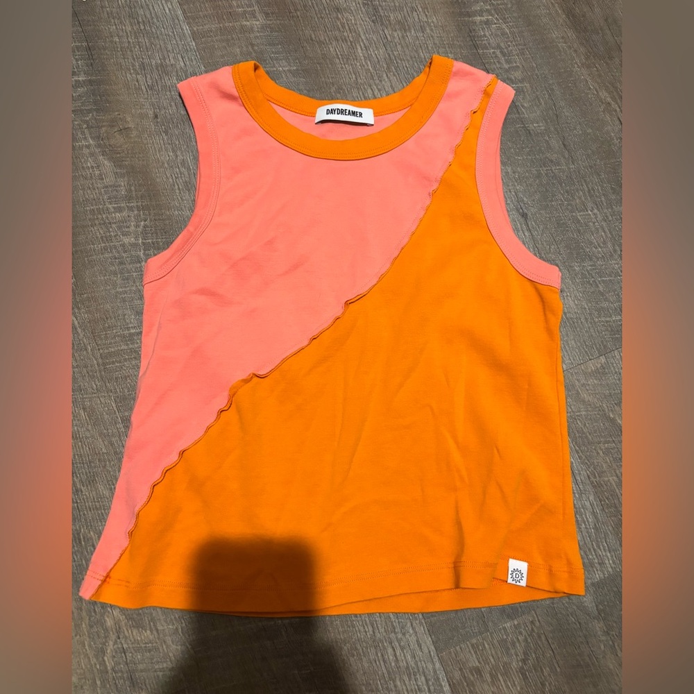 Daydreamer Pink and Orange Sleeveless Top